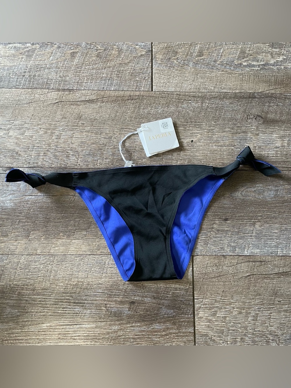 NWT La Perla Black Side Tie Bikini Bottoms